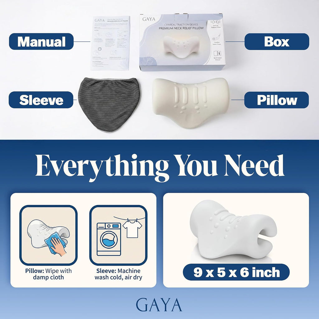 Neck Stretcher, Cervical Traction Device, Removable Washable Sleeve