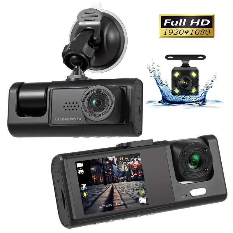 Dash Cam Front and Rear,Full HD 1920P/1080P Dash Cam Wifi App 3 Channel Dash Cam Front and Rear inside 170°Wide Angle Loop Recording Dash Camera for Cars with Night Vision
