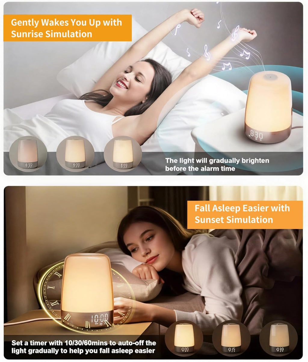 Sunrise Alarm Clock for Bedrooms with Night Light