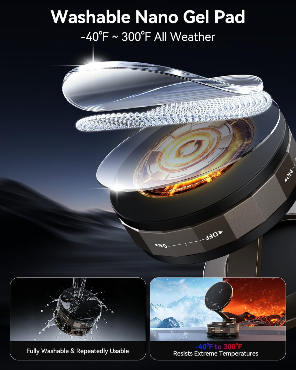 Car Phone Holder,Vacuum Magnetic 360°Adjustable Magsafe Car Mount