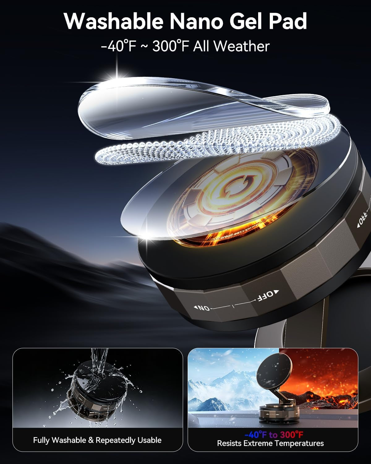 Car Phone Holder,Vacuum Magnetic 360°Adjustable Magsafe Car Mount