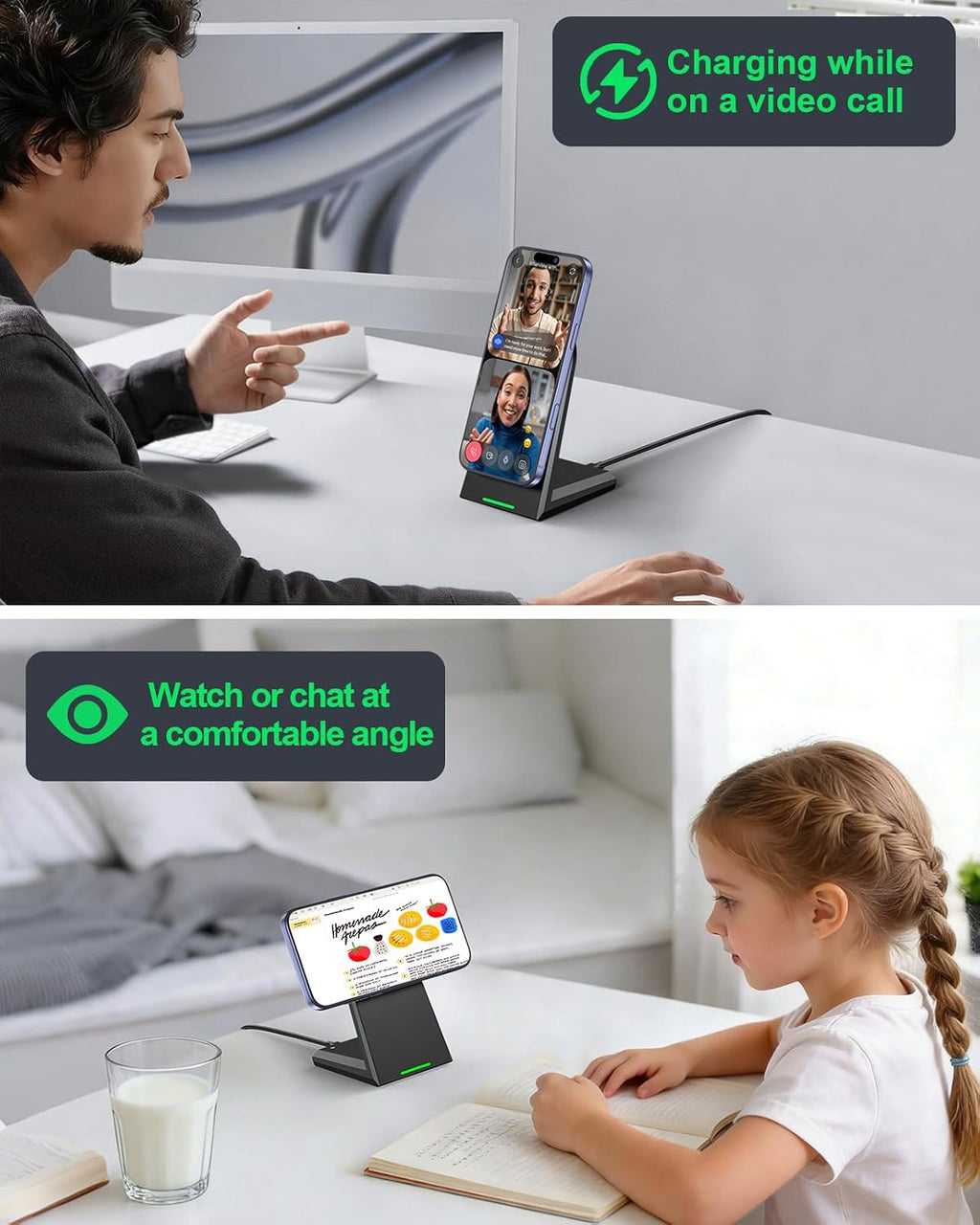 25W Magnetic Wireless Charger Stand, Fast Phone Charger for Magsafe