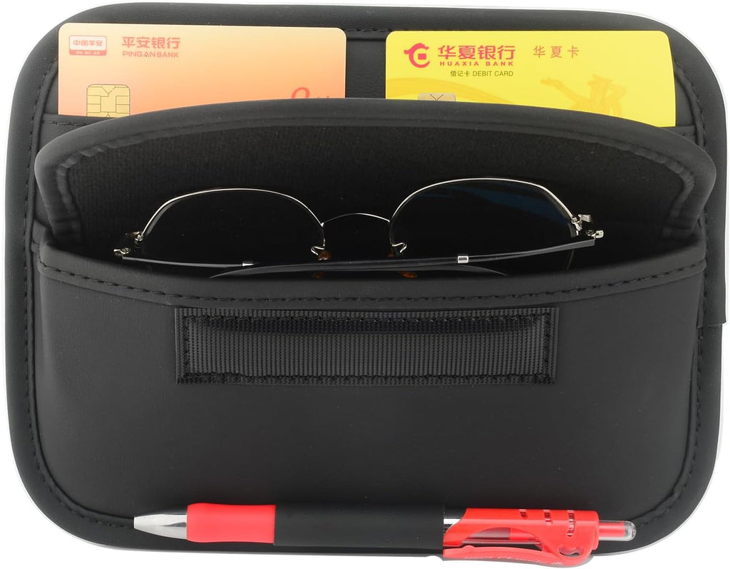 Car Truck Visor Organizer Case Holder for Sunglasses, Card Sleeve Pocket Organizer, Visor Document Holder, Car Registration and Drving License, Insurance, Pen, Chapstick, Phone