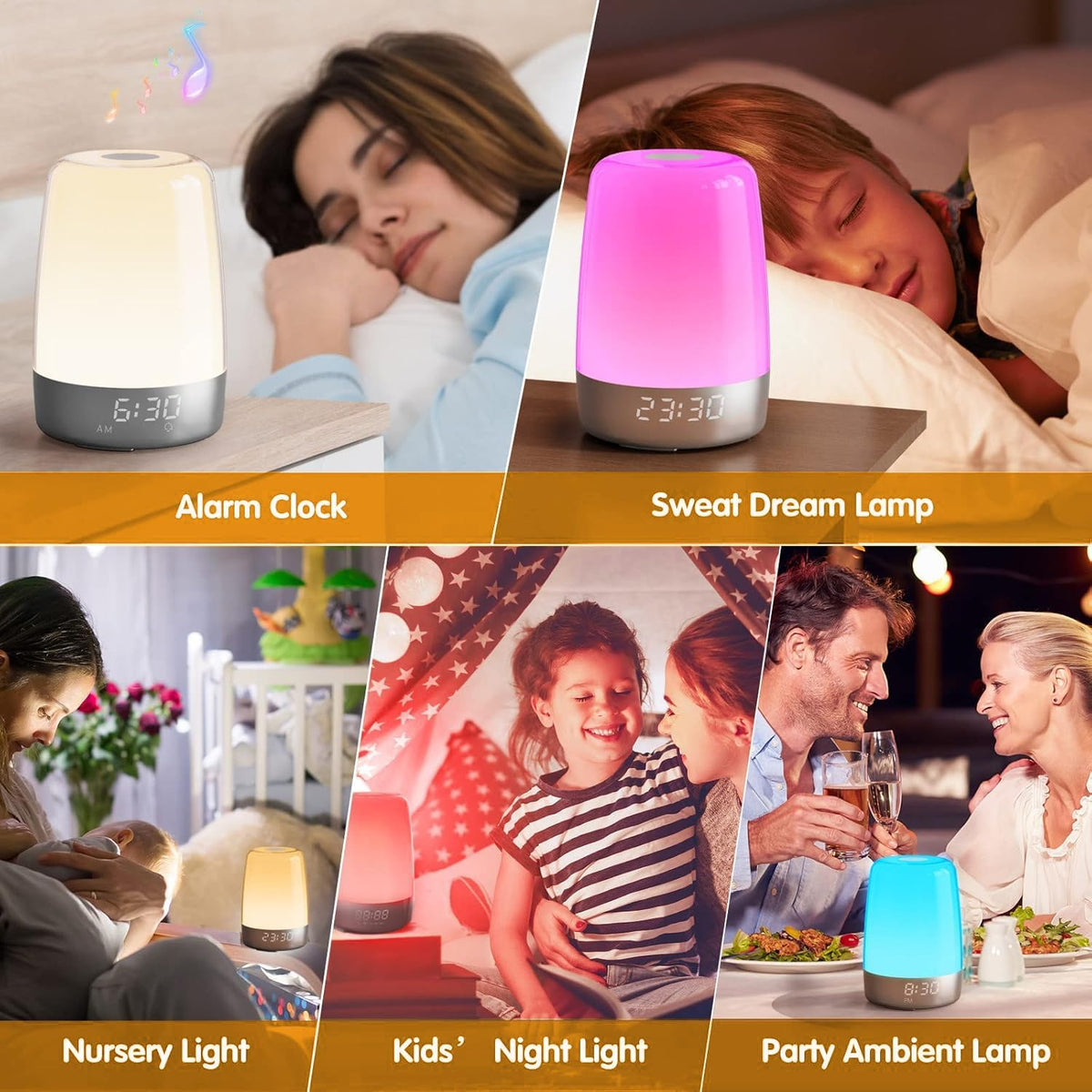 Sunrise Alarm Clock for Bedrooms with Night Light