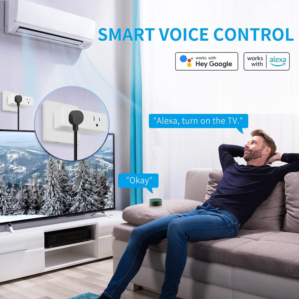 4Pcs Mini Smart Plug Bundle with 2Pcs Dual Smart Plug