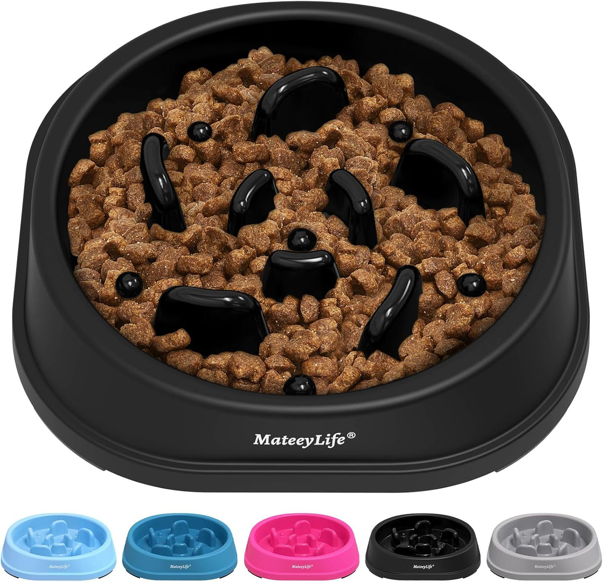 1-Pack Slow Feeder Dog Bowls, 1 Cup, Dog Puzzle Feeder Bowl