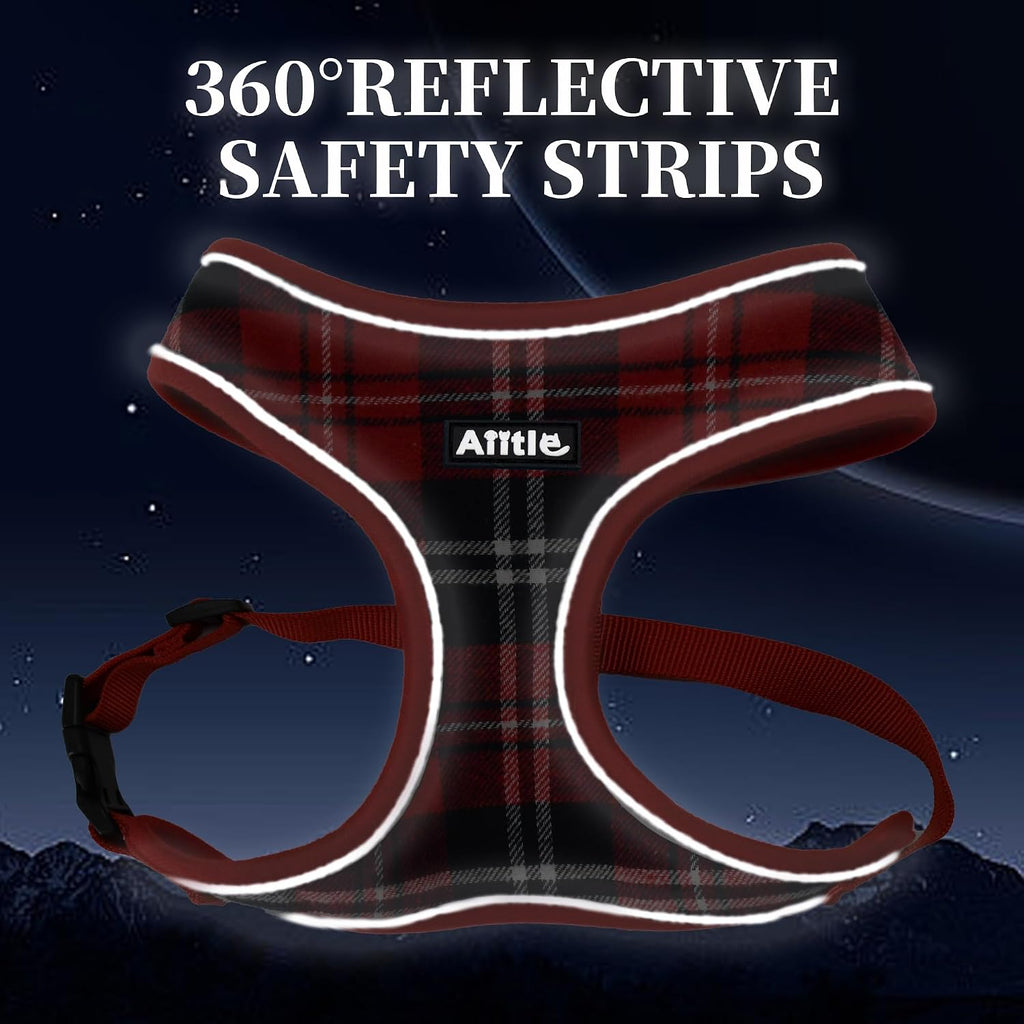 Dog Harness No-Pull Reflective Mesh Adjustable, Red XL
