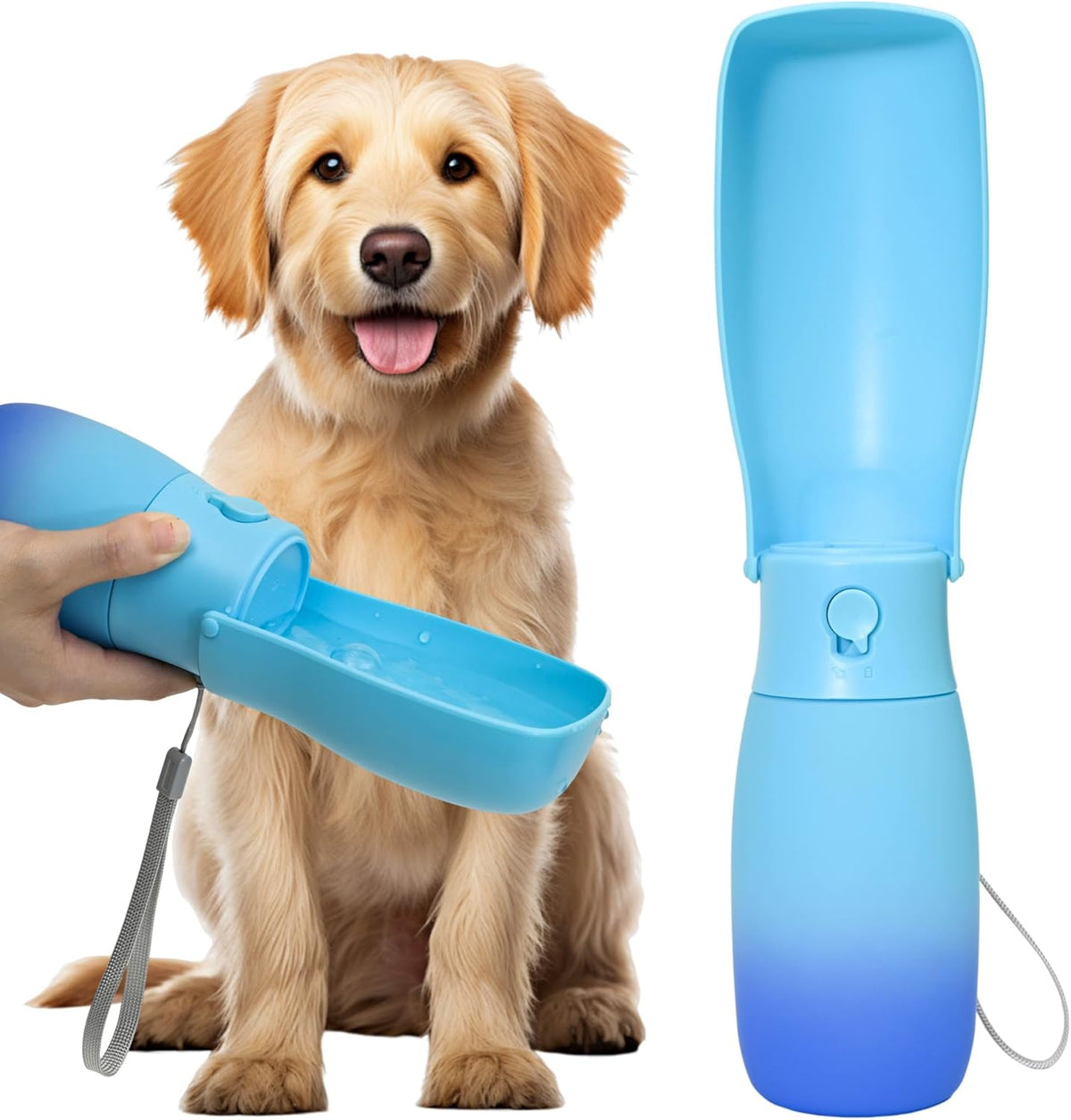 Portable Dog Water Bottle 19Oz Blue