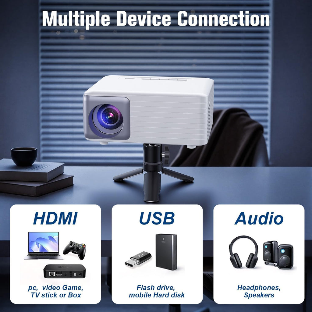 Mini Projector for Iphone 1080P Support Portable Movie Projector