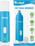 Dog Nail Grinder with 2-Speed Motor, Low Quiet Noise Electric Pet Trimmer for Safe Paw Grooming, Rechargeable and Portable Nail File for Large Dogs, Small Puppies and Cats