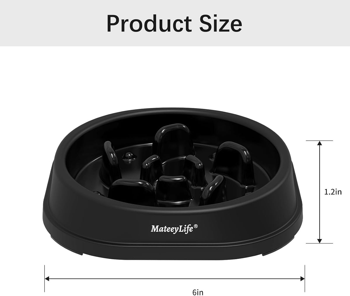 1-Pack Slow Feeder Dog Bowls, 1 Cup, Dog Puzzle Feeder Bowl