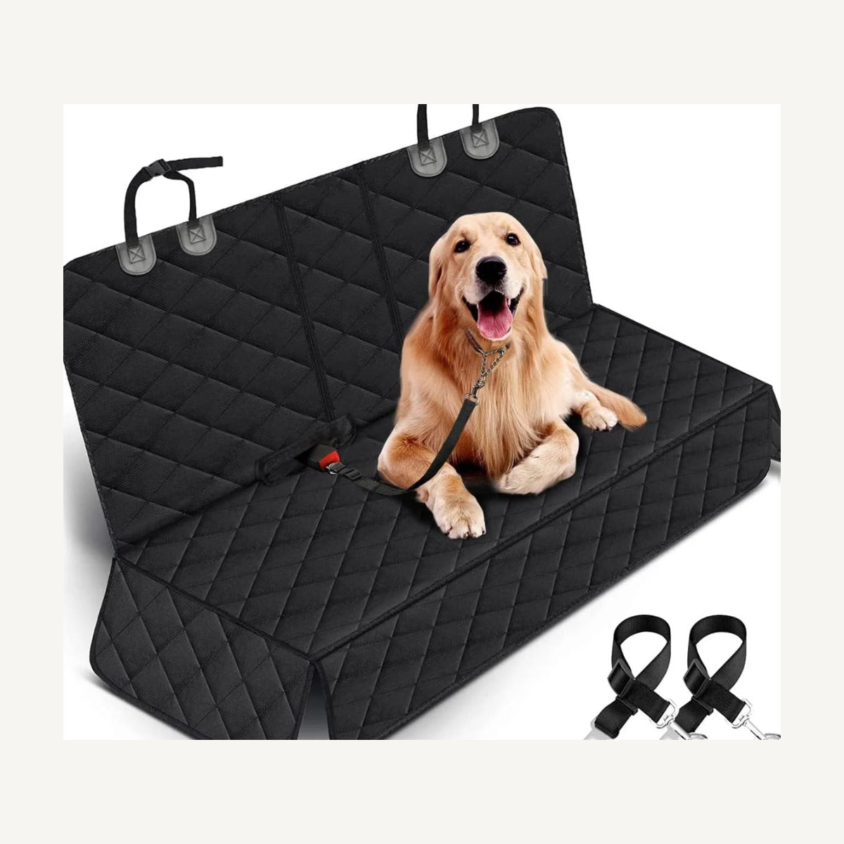 PawGuard™ Waterproof Dog Car Seat Cover – Scratch-Proof Back Seat Hammock for Cars, SUVs & Trucks