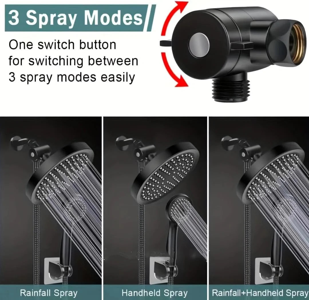Shower Head, High Pressure Rain Showerhead, Handheld Showerheads Combo with 60" Hose for Bathroom