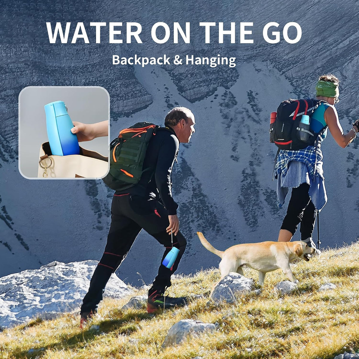 Portable Dog Water Bottle 19Oz Blue
