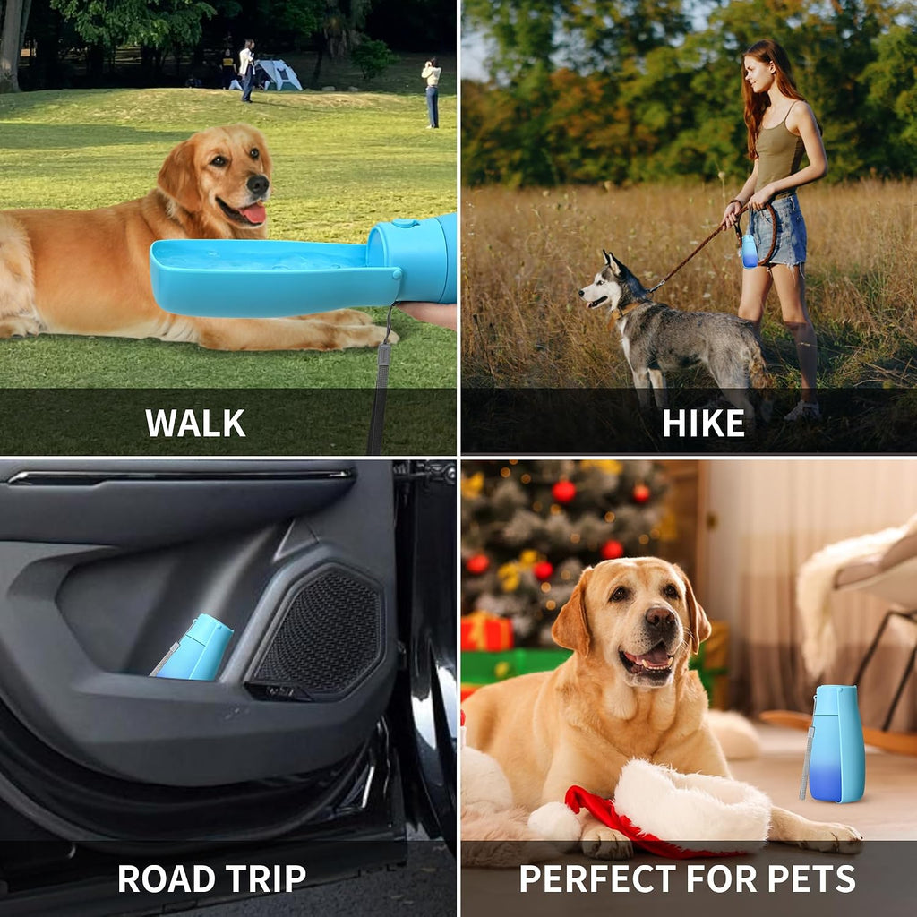 Portable Dog Water Bottle 19Oz Blue