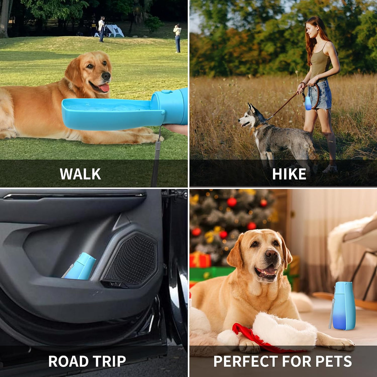 Portable Dog Water Bottle 19Oz Blue