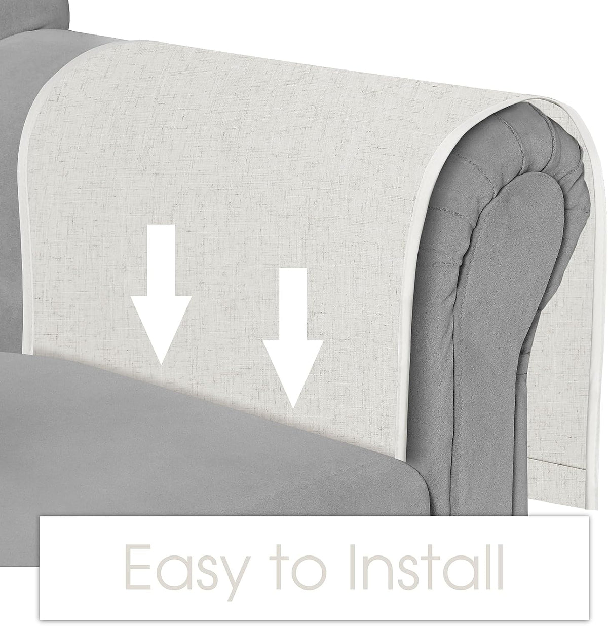 Remote Control Holder Armchair Caddy Armrest Organizer Beige White