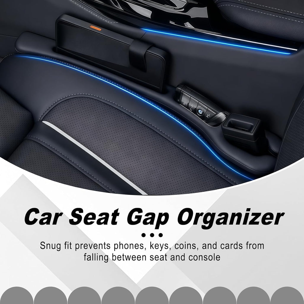 Car Seat Gap Filler, 2 PCS Car Seat Gap Filler Organizer with Storage Slot