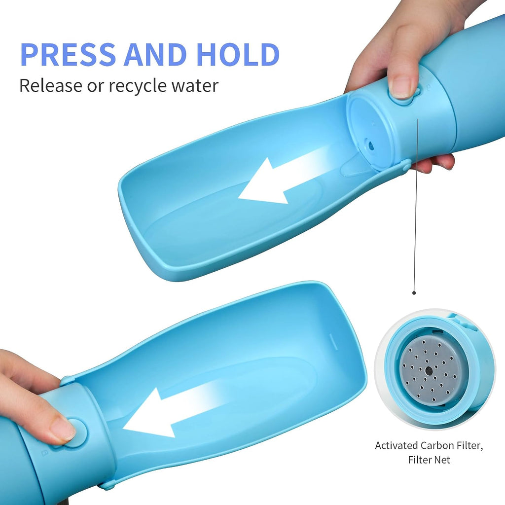 Portable Dog Water Bottle 19Oz Blue